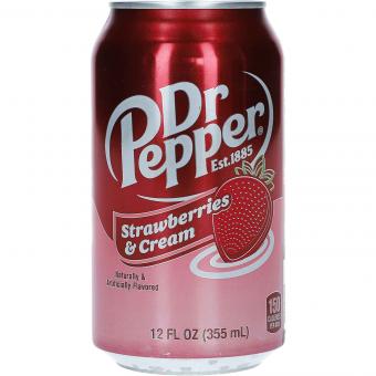 DR PEPPER STRAWBERRIES & CREAM ZERO SUGAR USA - 355ML